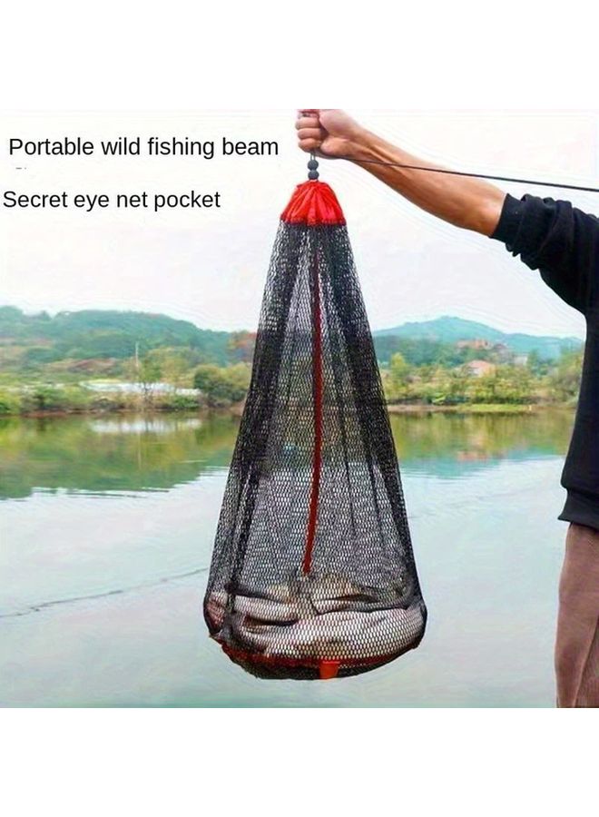 حاملة الأسماك المحمولة خفيفة الوزن متينة شبكة مهواة سهلة النقل أسود - Image 4