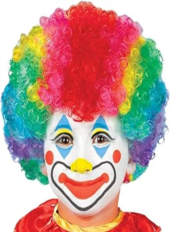 amscan 840170 Child Clown Costume Wig | Multicolor | 1 Pc, One Size