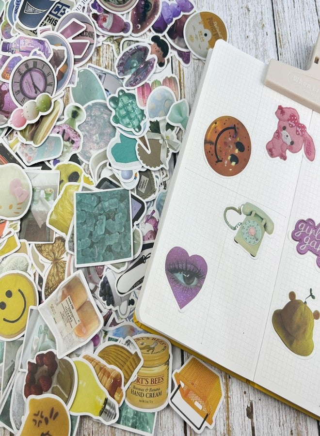 BOMICHI 240 Pcs Colorful Aesthetic Stickers for Scrapbooks,Cute Vinyl Stickers with 4 Different Colorful Themes for Water Bottles Laptop Stickers Skateboard Notebooks Phone Kindle - Image 5