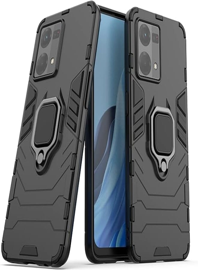 GOLDEN MASK Compatible With Oppo Reno7 4G/Oppo F21 Pro Black Panther Back Cover (Black) 
