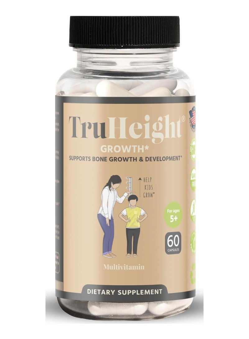 TruHeight  نمو قوي للنمو، مغذيات حيوية لزيادة الطول، 60 كبسولة - Image 1