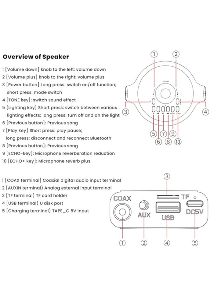 CELLECOR - Cellecor Speaker UltraBox| dual karaoke mic| bluetooth speaker| wireless speaker| 40w usb port | TF card | coaxial port| multi led light - Image 1
