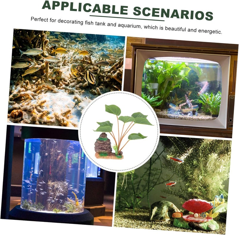 MAGICLULU Artificial Aquatic Plant Lifelike Simulation Plant for Fish Tank Decor Vibrant Hydroponic Water Plant Ornament for Home Aquarium Decoration and Multi Scene Use - Image 3