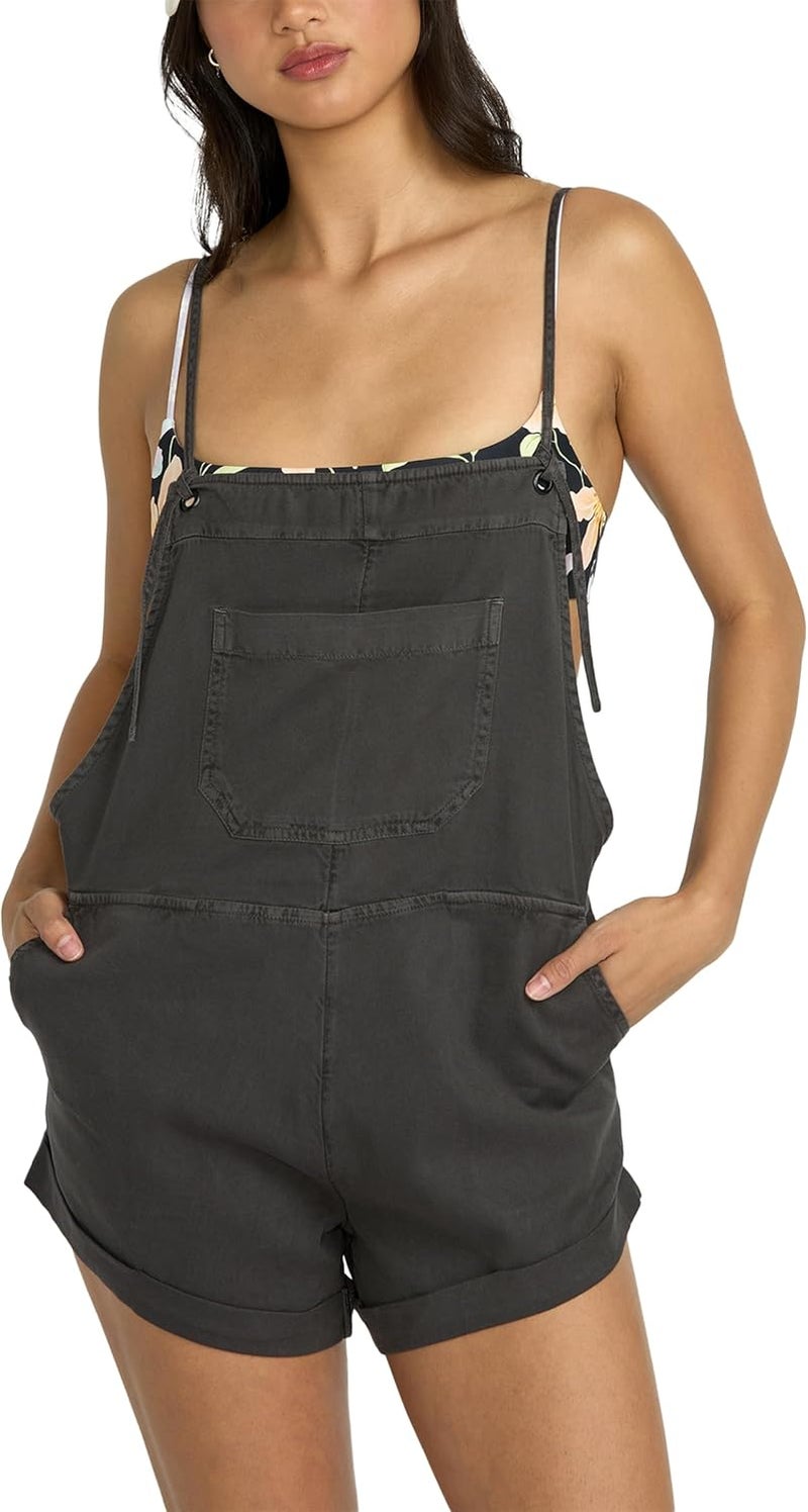 Billabong Womens Wild Pursuit Short Overall Black Small - Image 1