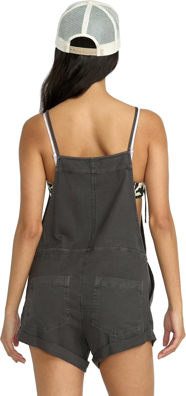 Billabong Womens Wild Pursuit Short Overall Black Small - Image 2
