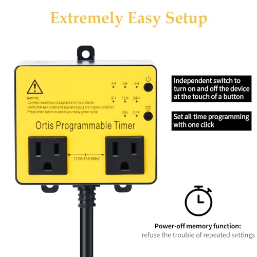 Ortis Above Ground Pool Timer, Ortis Smart Pool Timer with One-Button Operation, for Swimming Pools, Filters, Pumps, and Landscape Lights - Image 4