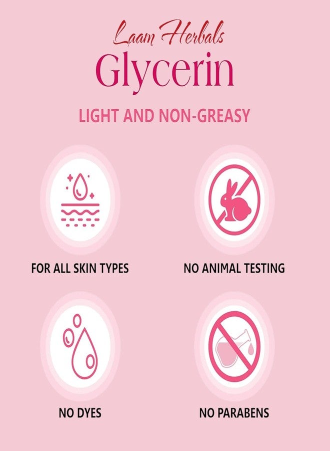 Laam Rose Glycerine Pure & Refined | Enriched with Rose Extracts | Used for Chaffing, Moisturizing, Uneven Skin Tone, Dryness, Dark Spot, Wrinkles, Aging | Natural, Soft & Glowing Skin- 70g - Image 3