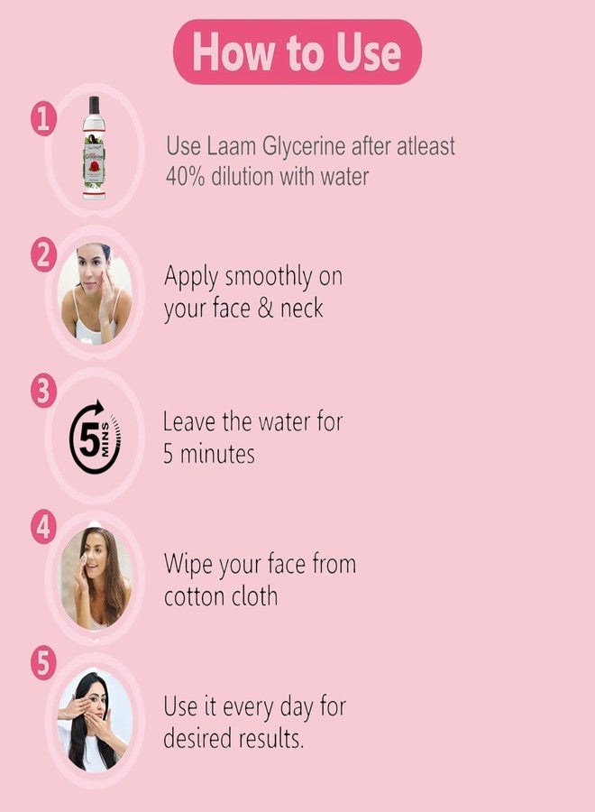 Laam Rose Glycerine Pure & Refined | Enriched with Rose Extracts | Used for Chaffing, Moisturizing, Uneven Skin Tone, Dryness, Dark Spot, Wrinkles, Aging | Natural, Soft & Glowing Skin- 70g - Image 4