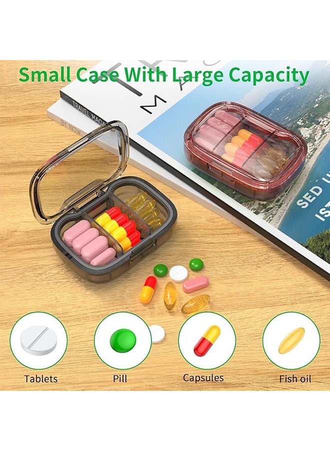 2 Pack 3 Compartment Small Pill Box, Moisture Proof Pill Case, Travel Pill Organizer for Pocket Purse, Daily Portable Medicine Vitamin Box, Fish Oil Box, Supplement Box - Image 5