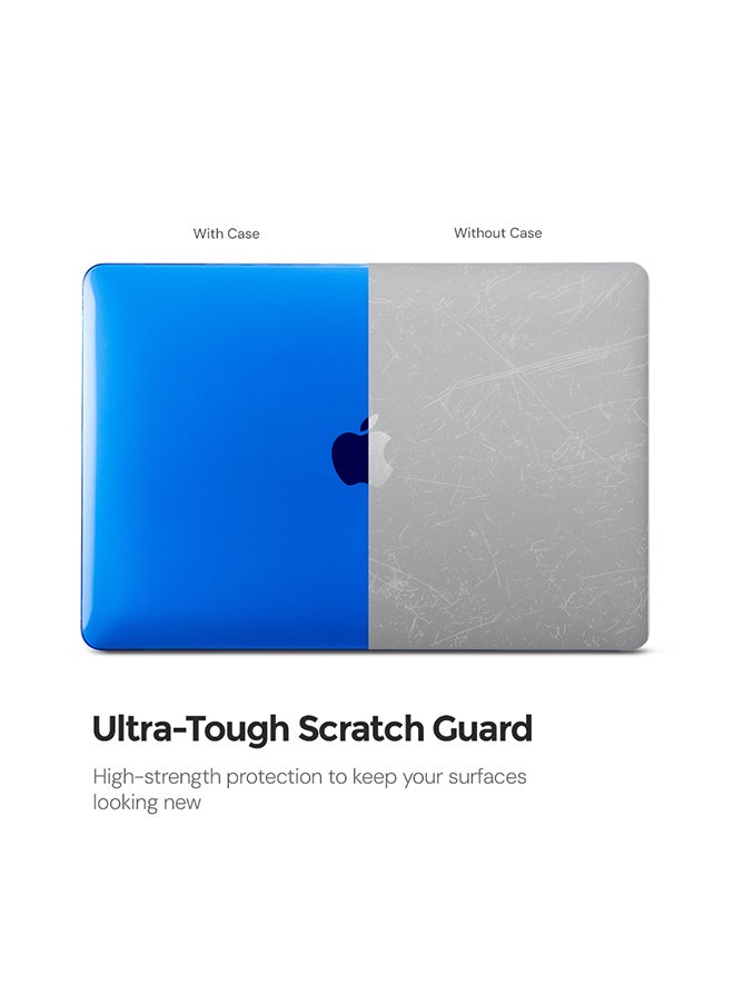 O Ozone - Crystal Case Compatible with MacBook Air 13 inch (A2681) M2 2022, (A3113) M3 2024 Hard Case with Keyboard Cover & Screen Protector, Dark Blue - Image 1