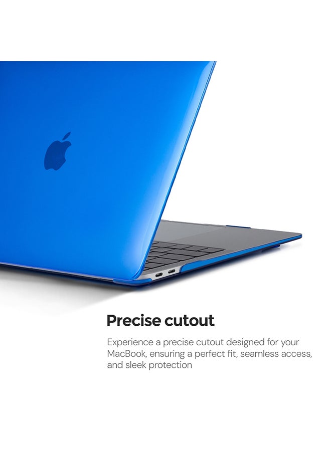 O Ozone - Crystal Case Compatible with MacBook Air 13 inch (A2681) M2 2022, (A3113) M3 2024 Hard Case with Keyboard Cover & Screen Protector, Dark Blue - Image 1