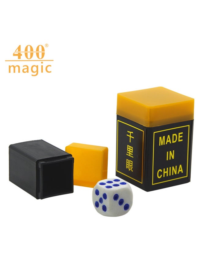 Magic Props Double Tube Listen Dice Close-Up Magic Toys Strange Children Toys Secret Code Sound Transmission-Color:small Size Circular