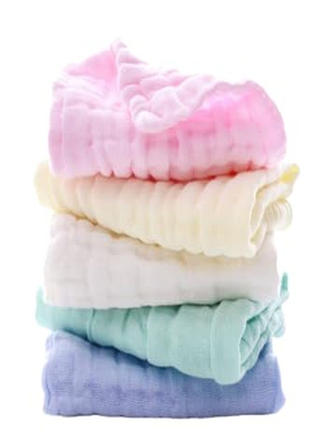 Zebroc 100% Cotton Muslin Baby Burp Cloth | 6-Layer Soft & Super Absorbent Baby Face Towel | 28×28 cm Washcloth for Newborns, Feeding, Burping & Daily Use (6, Multi (28 X 28 CM)) - Image 1