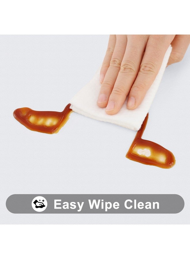 Smiry Rectangle Tablecloth, Elastic Fitted Flannel Backed Vinyl Tablecloths for 6ft Folding Tables, Waterproof Wipeable Table Covers for Indoor, Outdoor, Picnic and Camping (White, 30"x72") - Image 5