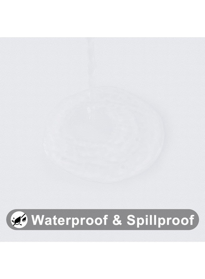 Smiry Rectangle Tablecloth, Elastic Fitted Flannel Backed Vinyl Tablecloths for 6ft Folding Tables, Waterproof Wipeable Table Covers for Indoor, Outdoor, Picnic and Camping (White, 30"x72") - Image 3