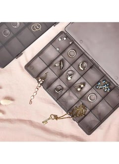 Transparent plastic jewelry organizer with 15 different sections