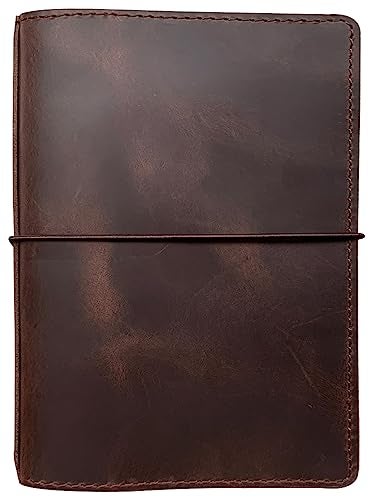 newestor Travelers Notebook Cover with Inner Pockets, Card Slots and Pen Holder, B6 Size, Dark Brown - Image 5