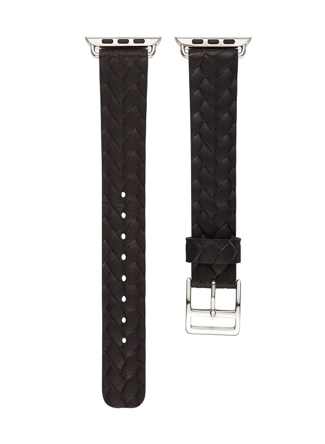 Suitable for Apple Watch Band iWatch2/3/5/6 Real Cowhide Watch Band Knitted New 38/40mm - Image 3