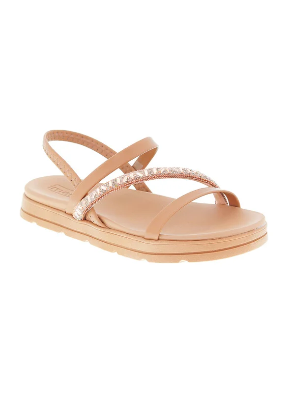 MOLECA Moleca Ladies Sandals With Back Strap Nude | Made In Brazil