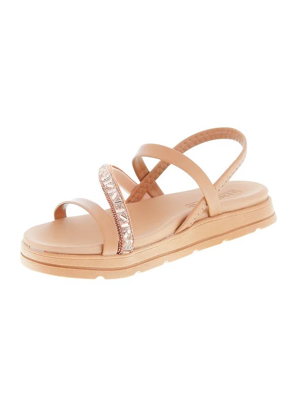 MOLECA Moleca Ladies Sandals With Back Strap Nude | Made In Brazil