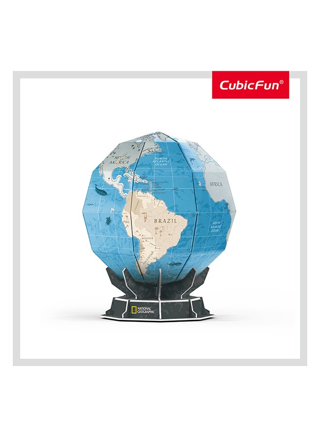 CubicFun National Geographic 3D Puzzle Scratch Globe 31 Pieces - Exploring World Geography And See What's Inside The Earth, For 8 Years + - Image 2