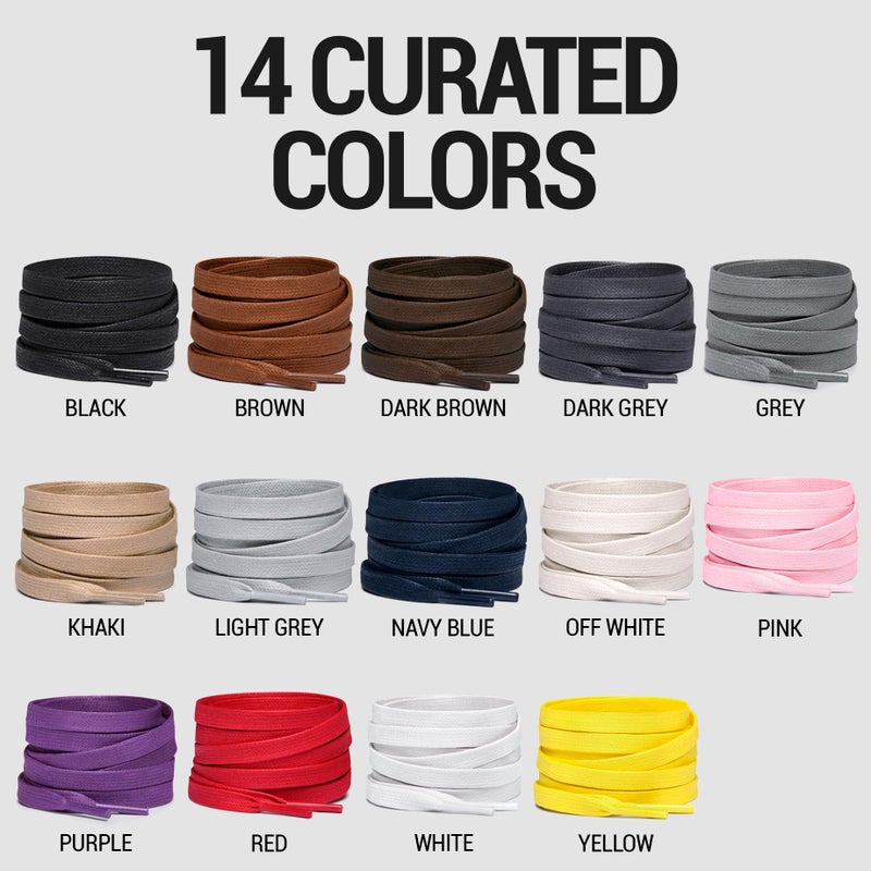 Miscly Flat Waxed Cotton Shoe Laces for Boots, Sneakers, and Shoes â€“ Multiple Lengths and Colors Available - Dark Brown, 54â€³ (137 CM) - Image 3
