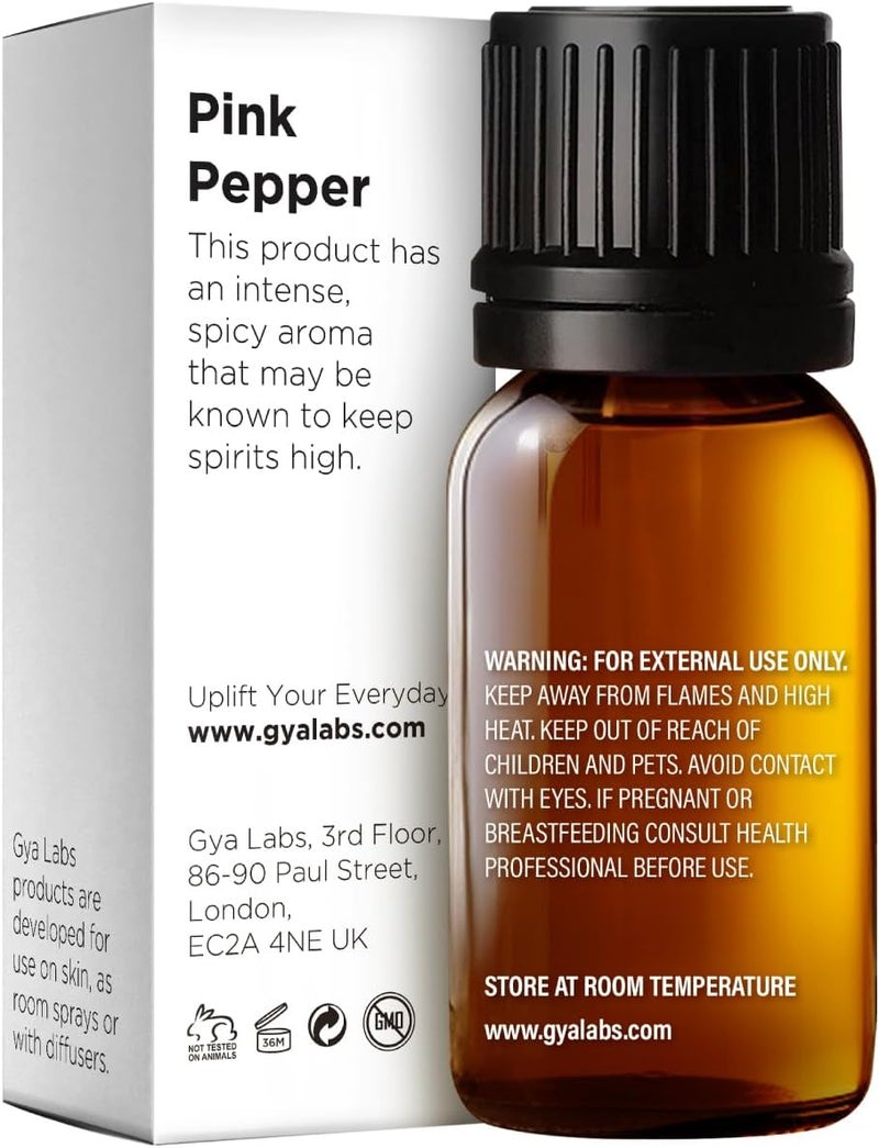 Gya Labs Pink Pepper Essential Oil - 0.34 Fl Oz - for Hair, Skin, Diffuser, Aromatherapy & DIY Candle Making Scent - Image 2