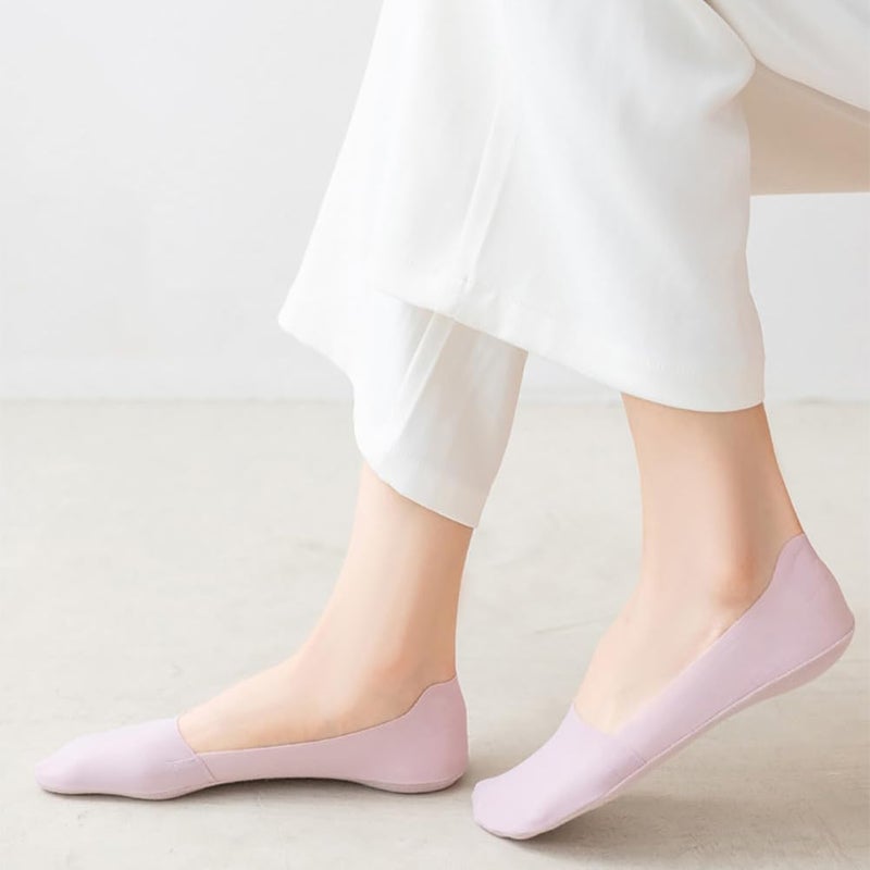 Murmorers No Show Socks for Women, Non Slip Nylon Thin Footies Invisible Silky Low Liner Socks for Loafers Flats 6 Pairs Multicolor Size 5-8 - Image 3