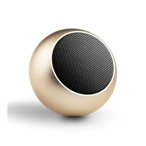 Printme Super Ultra Mini Boost 5 Watt Wireless Bluetooth Portable Speaker with Exceptional Sound Quality, Portable and Built in Mic (Gold) - Image 1