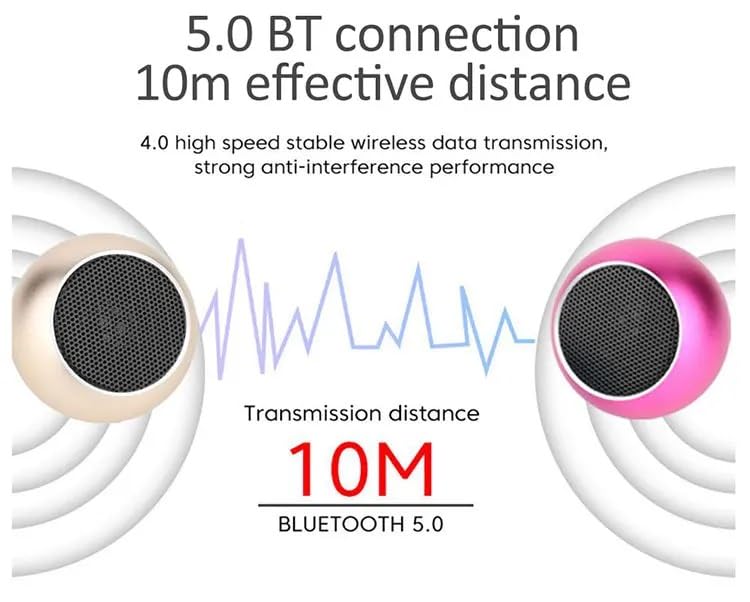 Printme Super Ultra Mini Boost 5 Watt Wireless Bluetooth Portable Speaker with Exceptional Sound Quality, Portable and Built in Mic (Gold) - Image 5