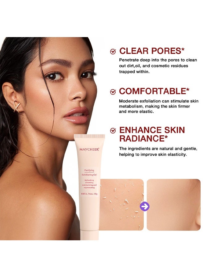 مايتشير جيل مقشر مطهر، منظف منعش، مرطب ومجدد، مقشر للجسم والوجه، منظف لطيف للوجه لجميع أنواع البشرة، مرطب ومغذي ومصلح، ينظف الأوساخ والزيوت، مقشر للوجه 50 جرام - Image 5