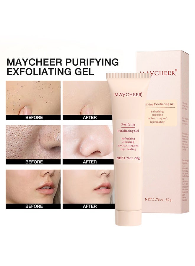 مايتشير جيل مقشر مطهر، منظف منعش، مرطب ومجدد، مقشر للجسم والوجه، منظف لطيف للوجه لجميع أنواع البشرة، مرطب ومغذي ومصلح، ينظف الأوساخ والزيوت، مقشر للوجه 50 جرام - Image 2