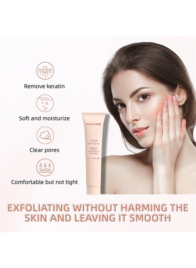 مايتشير جيل مقشر مطهر، منظف منعش، مرطب ومجدد، مقشر للجسم والوجه، منظف لطيف للوجه لجميع أنواع البشرة، مرطب ومغذي ومصلح، ينظف الأوساخ والزيوت، مقشر للوجه 50 جرام - Image 3