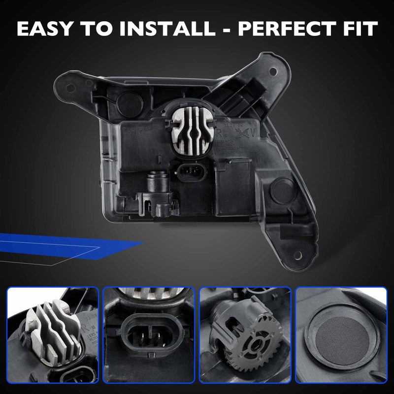 Misakomo Fog Lights, LED Fog Light Assembly Compatible with 2019-2023 Chevy Silverado 1500 2500HD 3500HD, Front Bumper Driving Fog Lamps with Switch & Wiring kit (Clear Lens) - Image 5