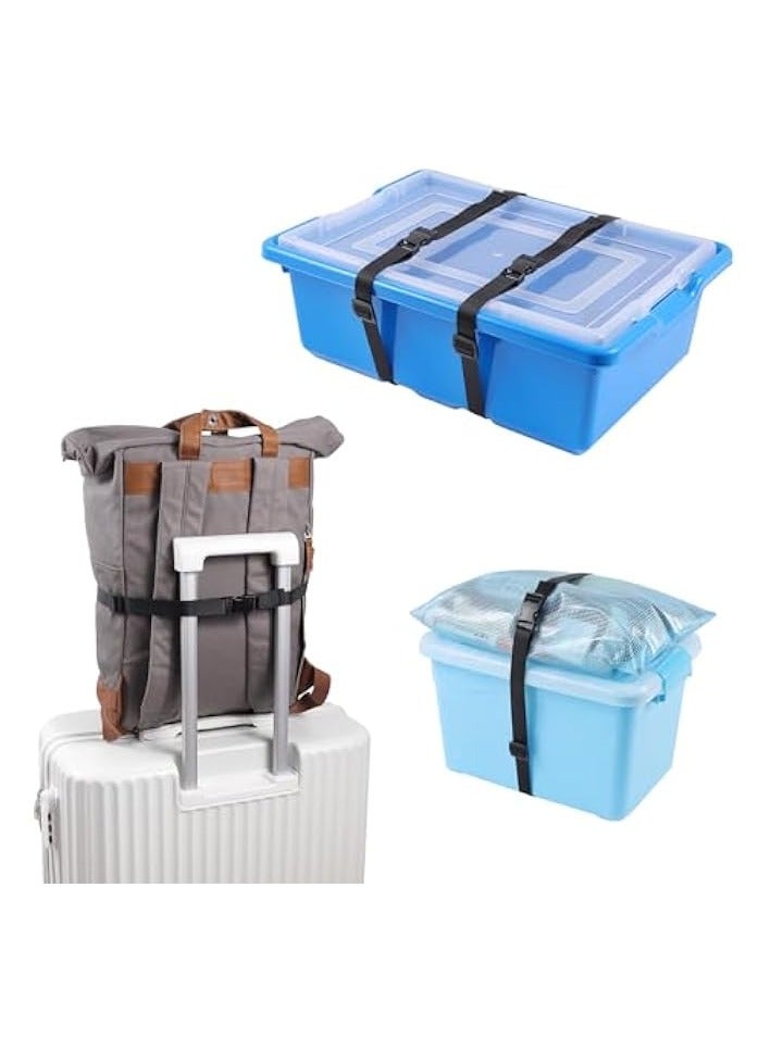 erorex Utility Straps with Quick Release Buckle, Nylon Backpack Accessory Sleeping Bag Strap, Adjustable for Hiking, Travel, Outdoor Sports-4 Pack (Black) - Image 5