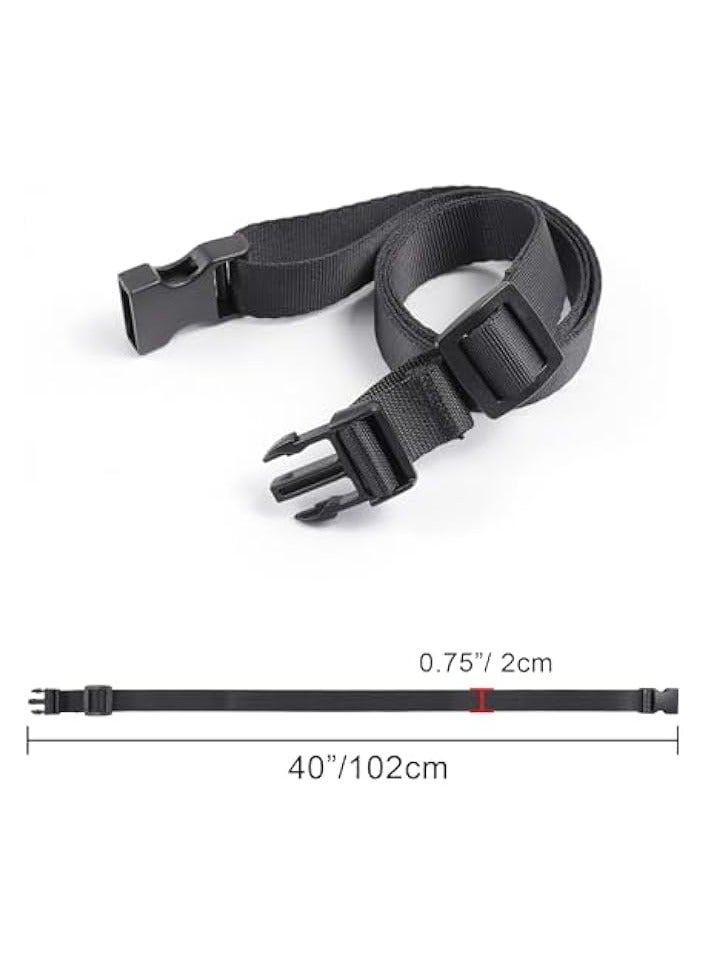 erorex Utility Straps with Quick Release Buckle, Nylon Backpack Accessory Sleeping Bag Strap, Adjustable for Hiking, Travel, Outdoor Sports-4 Pack (Black) - Image 3