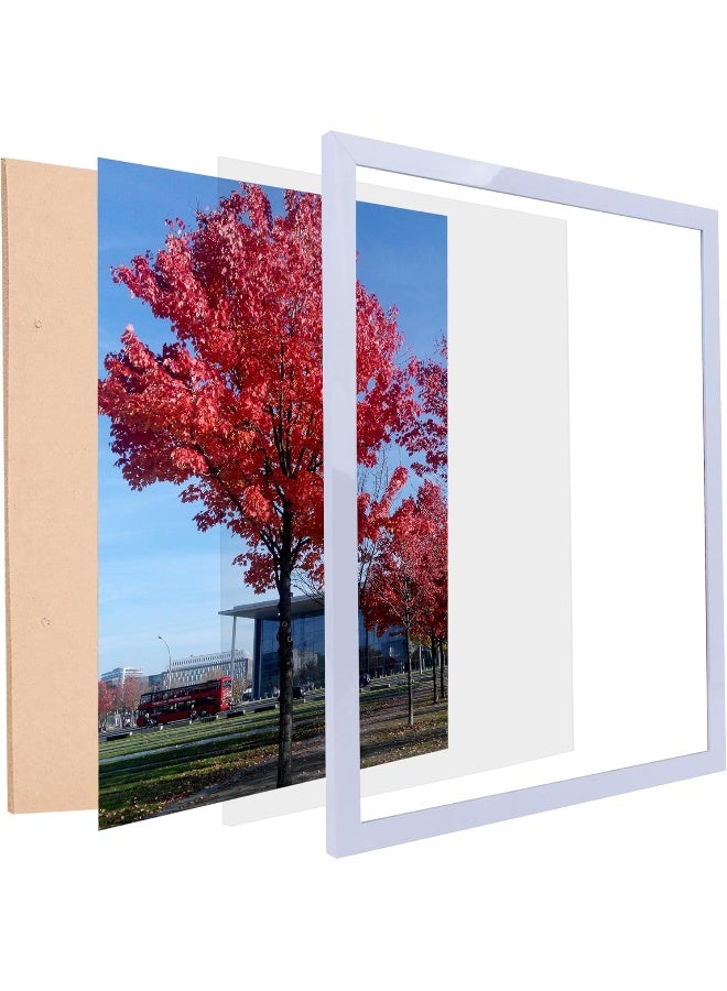 Medog 12x16 Picture Frame Display Pictures 12x16 White Poster Frame Display Photos 12x16 Wall Gallery Photo Frames Office Picture FrameCream White 1Pack FP0J1Z - Image 3
