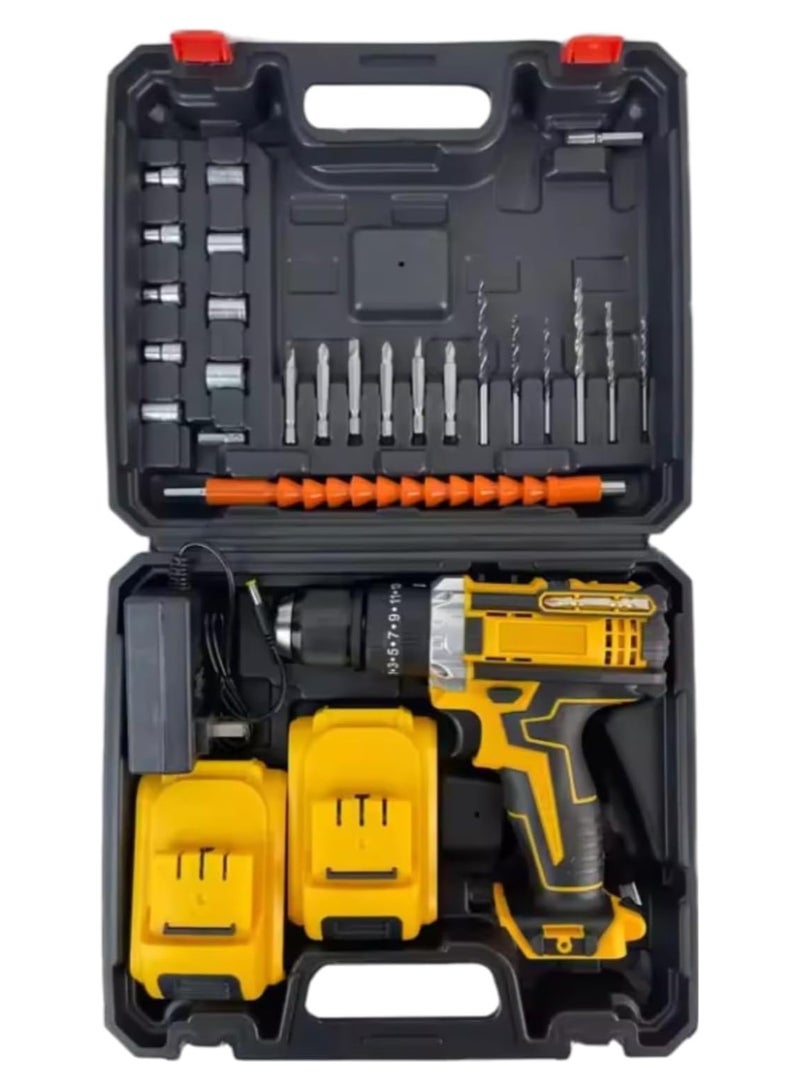 24-Piece Cordless Heavy Duty Electric Drill Power Tool Set, 24 Piece Electric Drill Set, 24 Piece Mechanical Electric Drill - Image 1