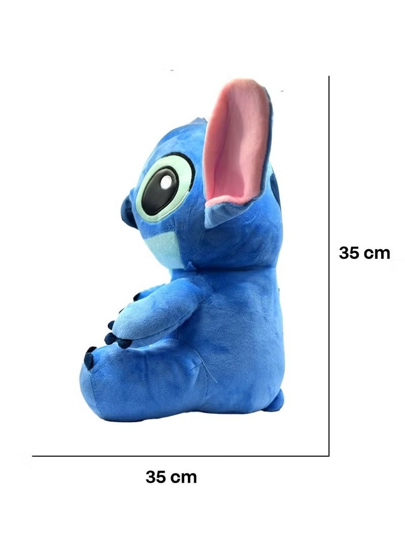 Stitch Plush Cuddly Toy for Kids – 35 x 35 cm Soft Stuffed Animal Inspired by Lilo and Stitch – Adorable Floppy Ears Plush Toy for Children – Ultra-Soft Fabric for Cuddling, Sleeping, and Imaginative Playtime  - Image 2