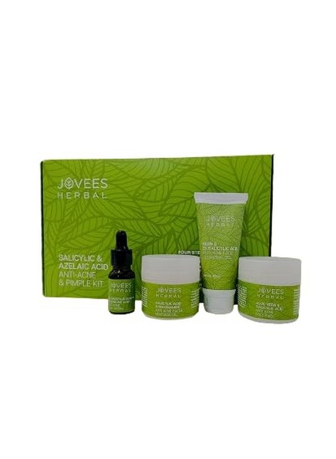 Jovees Jovees Herbal Salicylic & Azelaic Acid Anti-Acne & Pimple Facial Kit | For Oily & Acne Prone Skin | Easy 4 Step Facial Kit | For Multiple Use | For Men & Women 215g - Image 1