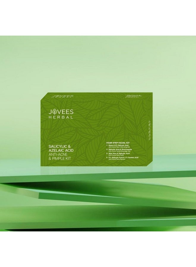 Jovees Jovees Herbal Salicylic & Azelaic Acid Anti-Acne & Pimple Facial Kit | For Oily & Acne Prone Skin | Easy 4 Step Facial Kit | For Multiple Use | For Men & Women 215g - Image 3