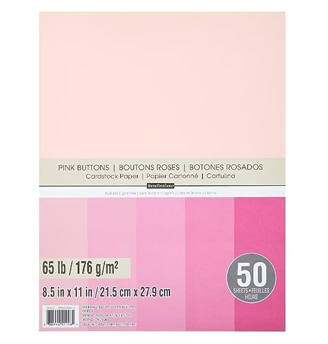 Recollections Cardstock Paper, 8 1/2 X 11 Pink Buttons - 50 Sheets - Image 5