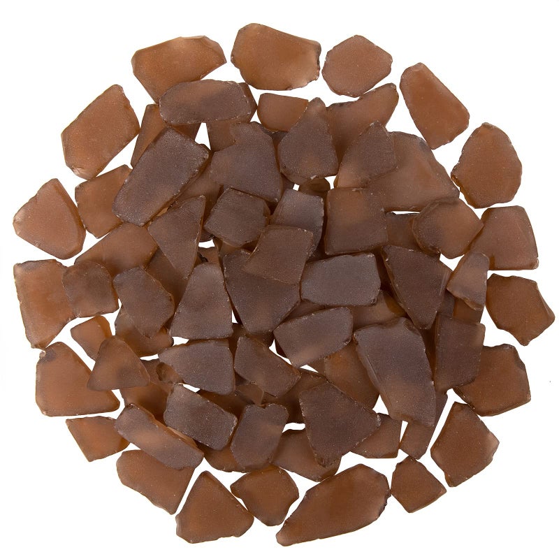 Sea Glass for Crafts  16oz Brown Frosted Seaglass Pieces  Vase Filler DIY Art Craft Supplies  Beach Weddings Home Decor Aquariums Decor