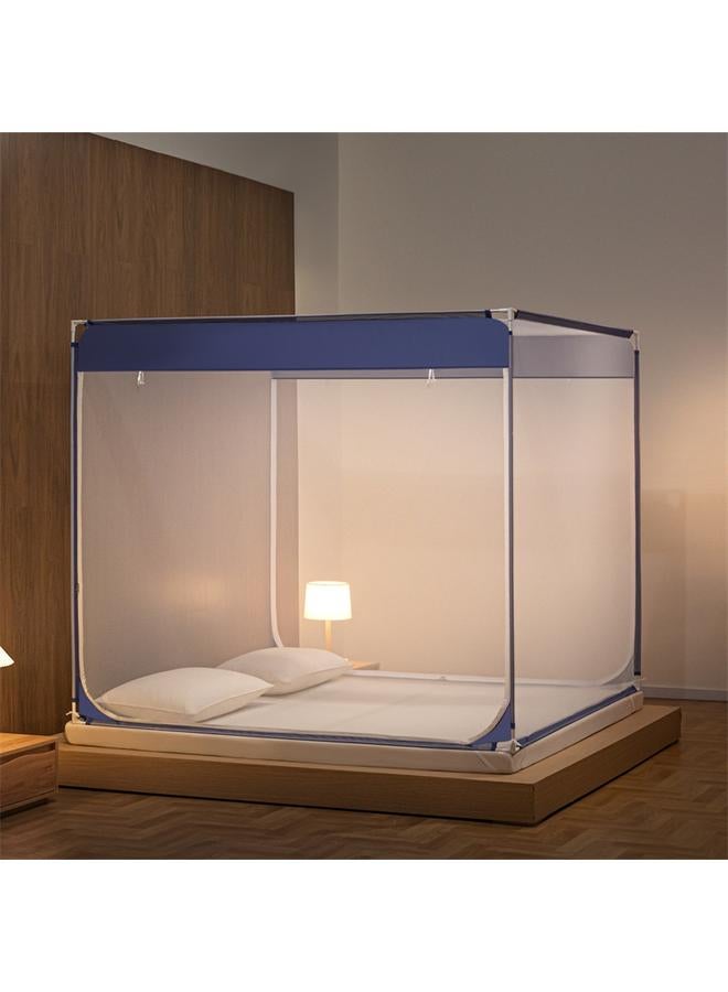 Bluejw Class A Maternal And Infant Grade Baby Anti-fall Mosquito Net Children's Household Dust-proof Thickened Full Bottom Stainless Steel Zipper Cartoon New - Image 1