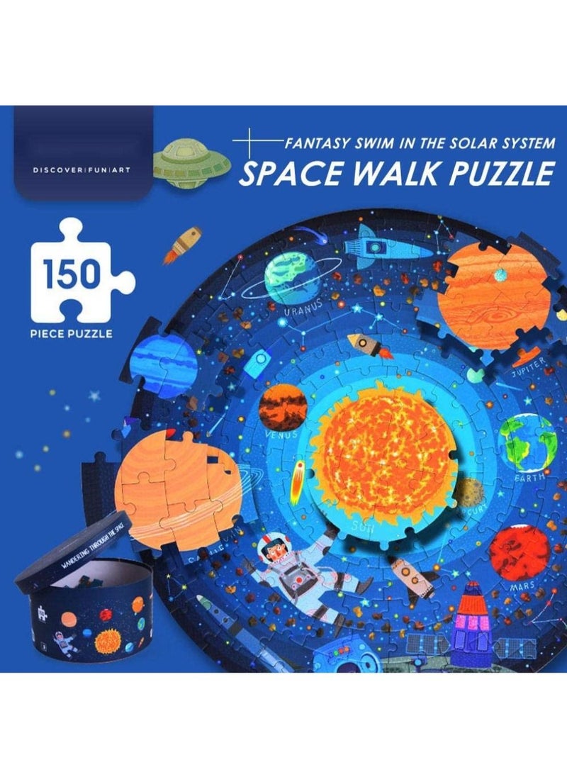 Space Theme Jigsaw Puzzle, 150Pcs Exploring Space Solar System Floor Puzzles with Box Educational Science Toy for Kids Ages 5-9 Years old - pzsku/ZE126AED4AD8FCAF21297Z/45/_/1668513567/d5066e1b-e306-4e05-b75d-117cebf79dfe