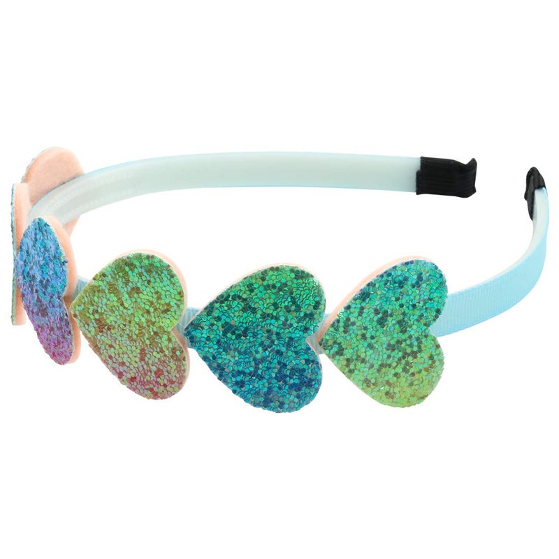 XIMA Glitter Heart Girls Headbands Rainbow Star Hariband for Children Girls Hair Accessories Pack of 8 - Image 4