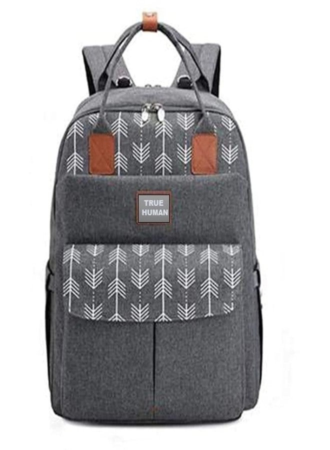 TRUE HUMAN Multipurpose waterproof fabric Diaper Bag bagpack maternity bag new born baby bag nappy bag mothers bag baby shower gift with insulated bottle pockets - Image 1