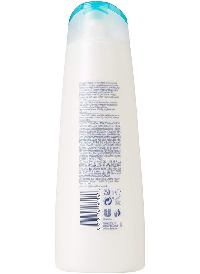 Dove Daily Moisture 2-in-1 Shampoo and Conditioner 400 ml - by Dove - Image 2