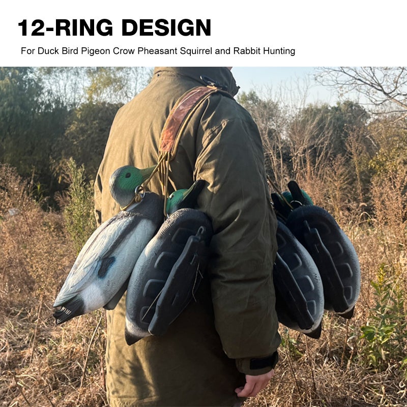 Duck Hunting Lanyard Carrier 12-Ring Polyester Velvet Camouflage Design - Durable Foldable Waterfowl Hunting Gear for Duck Bird Pheasant Hunting - Image 5
