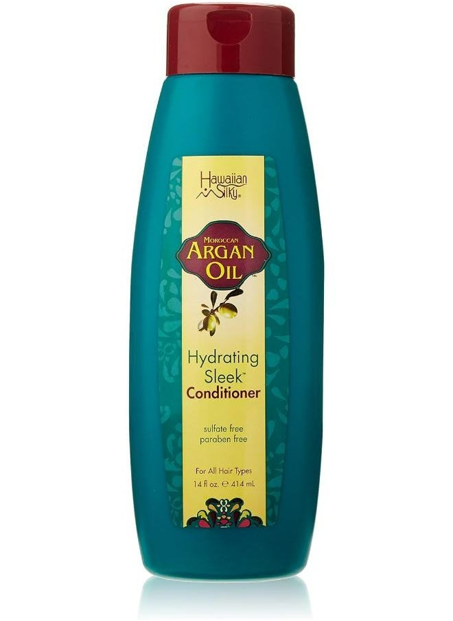 Hawaiian Silky Moroccan Argan Oil Hydrating Sleek Conditioner 414 ML  - Image 1